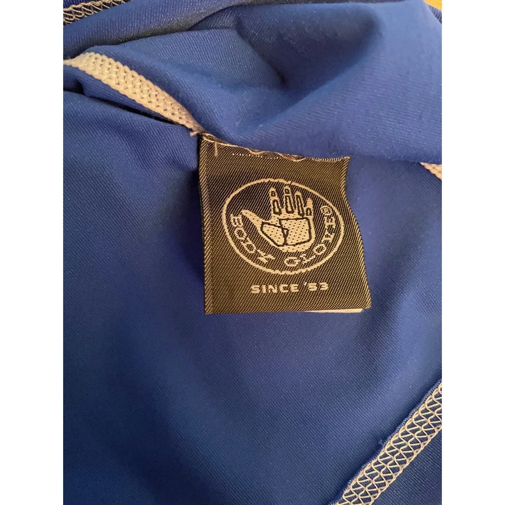 Body Glove Mens Rash Guard Blue Short Sleeve Mock Neck Sun Protection Size L - Picture 6 of 7